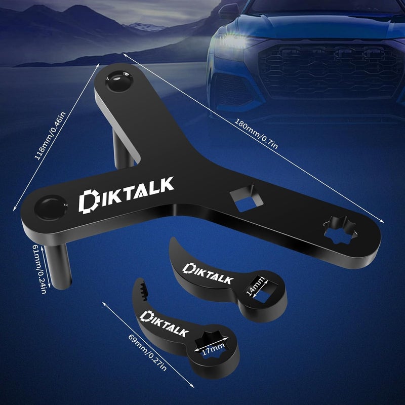 DikTalk Lower Control Arm Prying Tool Kit,1/2" Drive Suspension Removal Tool,Specialty Bushing Tool with 2 Pry Bar Wrench Adapter Head & Extension Poles,3PCS - Image 2